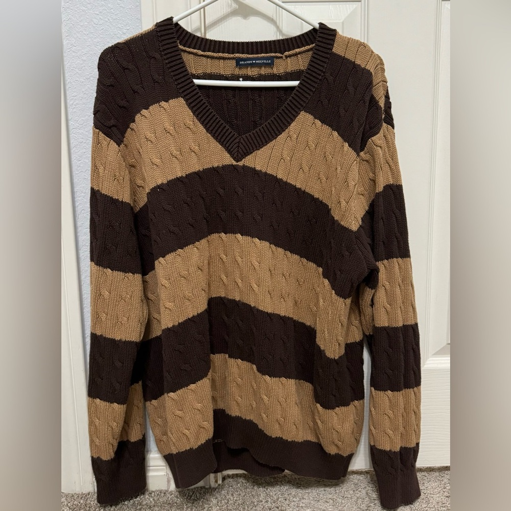 brandy melville stripped knit sweater